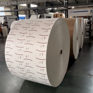 Rouleau de papier kraft enduit de PE de largeur personnalisée, résistant à la graisse, pour l'emballage alimentaire à emporter (fast-food) - Product Image 1