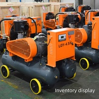 Compresseur d'air à vis électrique portable à double réservoir série minière KAISHAN LGY-5/8GT à faible coût, moteur 30KW, capacité d'air 5m³/min