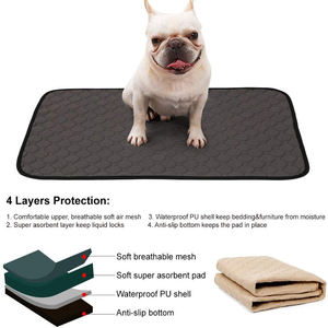 Extra Absorbant 5 Couches Matelassé Imperméable Chien Pipi Potty Pads Lavable Réutilisable Chiot M Incontinence Formation Pet Déchets Élimination - Product Image 2