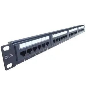 Painel de remendo 24 portas amp cat6 cat5 utp