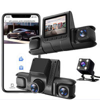 Caméra embarquée 4 canaux 1080P Full HD avant, intérieur, arrière avec Wi-Fi intégré, vision nocturne et moniteur de stationnement