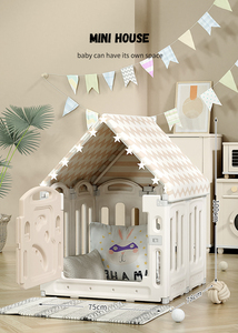 Gấp Sân Chơi Trong Nhà Trượt Đu Nhà Nhỏ Đồ Chơi Nhựa Playpen Bé Hàng Rào Cho Trẻ Sơ Sinh Trẻ Mới Biết Đi Phòng Ngủ Trường Phòng Khách - Product Image 6