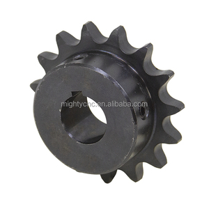 Lái xe công nghiệp cứng răng 45 thép đen hoàn thành lỗ bánh Xích Đôi Con lăn xích đơn - Product Image 1