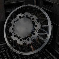 Jantes forgées DRW Hyper Black personnalisées 20X8.25 24X8.25 avec enjoliveur central flottant 8X180 8X210 10X225 pour GMC Sierra 2500HD