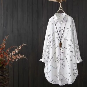 Promozione Estiva: Camicetta Casual da Donna con Bottoni Decorativi, Stampa Floreale, Camicia da Spiaggia a Maniche Lunghe, Abbigliamento da Ufficio - Product Image 1