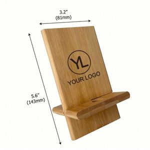 Soporte de Bambú Desmontable para Teléfono Móvil con Logotipo Personalizado, Ecológico y Promocional, con Orificio de Carga - Product Image 2