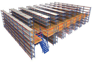 שטח חיסכון מותאם אישית עיצוב רב קומות עליית גג לופט מורט מחסן פלדה מפעל קומת ביניים - Product Image 6