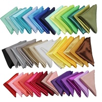 Serviette de table carrée moderne en satin de polyester, décorations colorées pour la maison, banquets, dîners, mariages, hôtels, fêtes, pochette de serviette