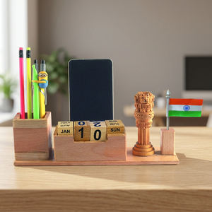 Wooden Pen Holder Desk Organizer Mobile Phone Stand Watch Stand Multi Purpose <b>Office</b> <b>Gift</b> - Product Image 4