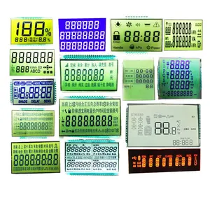 Display lcd HTN originale monocromatico a 7 segmenti di dimensioni personalizzate in fabbrica per contatore elettrico