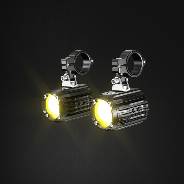 Kewig ODM IP68 Waterproof Motorcycle Led Spotlight Dual Color 3000k 6000K 60W 12-16V Input Aluminum Alloy Motorcycle Spotlight