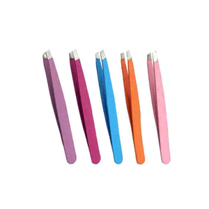 High Quality Professional Slant <b>Eyebrow</b> Tweezers Stainless Steel Luxury Modern Design Reusable Durable <b>Hair</b> <b>Removal</b> Tweezers Set - Product Image 1
