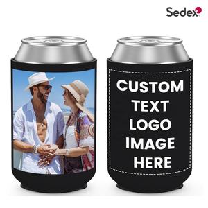 Pendingin Kaleng Bir Lipat Neoprene Custom Logo Promosi Grosir, Bebas Bea Masuk - Product Image 1