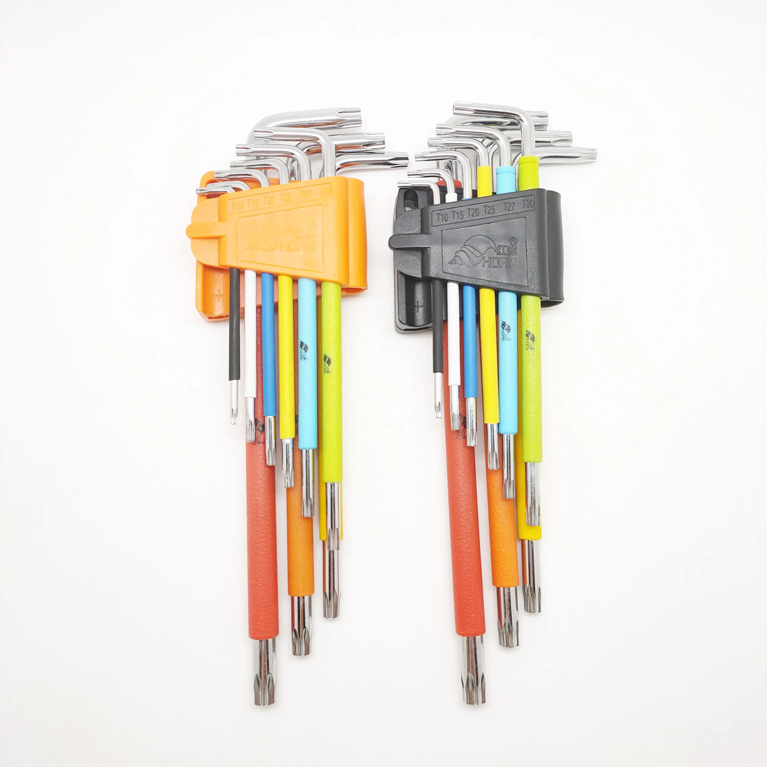 9 पीसी चुंबकीय रंगीन एलन चाबियाँ/हेक्स एलन कुंजी सेट आकार