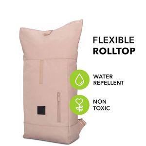 Trendy Fashion Casual <b>Roll</b>-<b>Top</b> <b>Backpack</b> Large-Capacity <b>Waterproof</b> Oxford Polyester Lining for Outdoor Travel Computer Carrying - Product Image 3