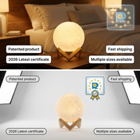 Lampe de table LED musicale 3D moderne rechargeable par USB, avec haut-parleur intégré, corps en plastique, télécommande, pour salon