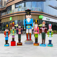 Sculpture de Casse-Noisette de Noël Statue de Casse-Noisette Géante Extérieure de 6ft 8ft pour Décoration de Noël