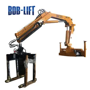 BOB LIFT Hydraulic Knuckle Boom Bock Brick Grabs Concrete Block Cranes for Construction Materials