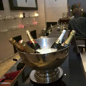 Bucket Stand Ice Bucket Sliver Champagne Stainless Steel Party Silver Customized Logo Mirror Modern Party Cooler Beer Cool Wine