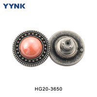 Accessoires pour vêtements OEM de haute qualité Bouton Young Desisn Bouton en métal et rivets en jean avec décoration en diamant perlé