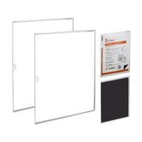 Porte-documents magnétique en acrylique, boîte de présentation de fichiers avec aimants flexibles pour surfaces métalliques, bureau, entrepôt, lieu de travail