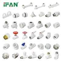 Raccords IFAN sans soudure ISO 15874 PPR 20-125MM Matériaux de plomberie Type complet PN25 Raccords PPR pour l'alimentation en eau
