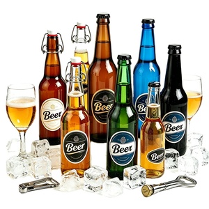 <span class=keywords><strong>Precio</strong></span> de Fábrica al por Mayor, Botella de Vidrio Transparente <span class=keywords><strong>Azul</strong></span> Verde Ámbar Mate Negro Blanco de 330 ml y 10 oz para Cerveza, Jugo, Refrescos y Bebidas - Product Image 1
