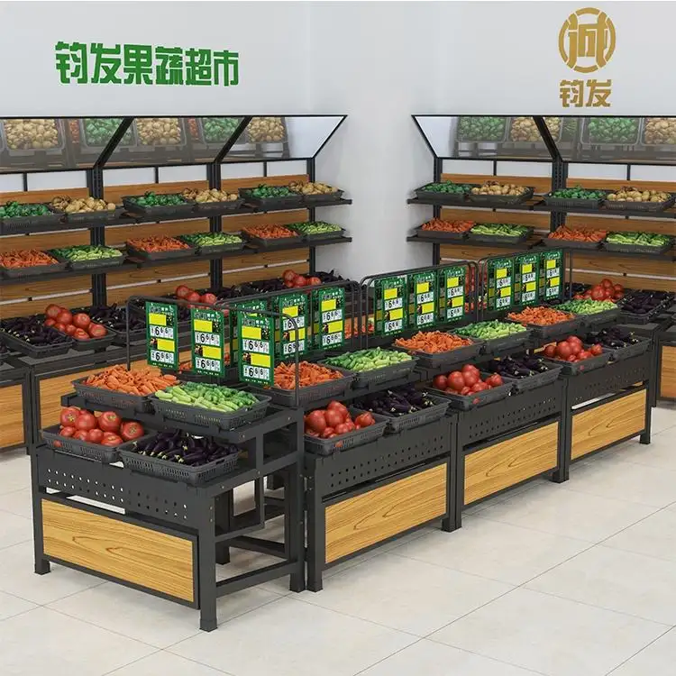 Good Price and Customized Supermarket Retail Multifunctional gondola Fruit and Vegetable Shelves