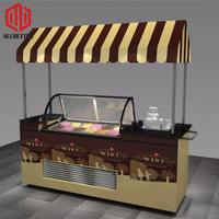 Stand professionnel de Hot-Dog, chariot de collation de rue, chariot de nourriture Mobile de crème glacée à vendre, vente d'usine, feuille galvanisée de rue