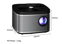 Projecteur numérique Javoda H8 LCD LED à mise au point automatique, Android 9, 1080P, compatible 4K, 500 ANSI Lumens, WiFi, intelligent, portable, 3D, home cinéma HIFI