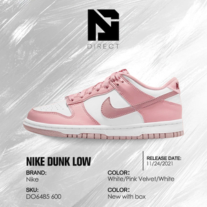 Dunk Low Gs 'Pink Velvet' Baskets de skate décontractées à lacets respirantes - Product Image 6