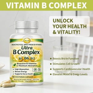 Capsules de <span class=keywords><strong>Vitamine</strong></span> B Complexe à Haute Absorption à <span class=keywords><strong>Prix</strong></span> Réduit, 60 Capsules Végétaliennes, Mélange Bioactif <span class=keywords><strong>B1</strong></span> <span class=keywords><strong>B6</strong></span> B12, Formule Premium, Stimule l'Énergie - Product Image 4