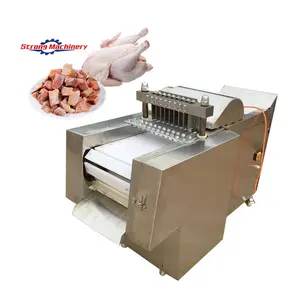 Mesin pengiris jerky daging sapi segar otomatis, mesin pemotong daging babi mesin pembuat potongan payudara ayam