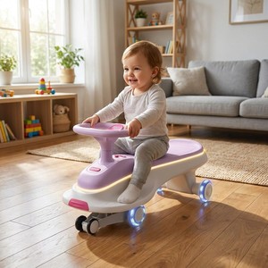 Arolo Electric <strong>Wiggle</strong> <strong>Car</strong> for Kids Dual Mode Rechargeable Swing Ride on Toy 360&deg; Rotation LED Wheels Music Anti-Tip Swing <strong>Car</strong> - Product Image 5