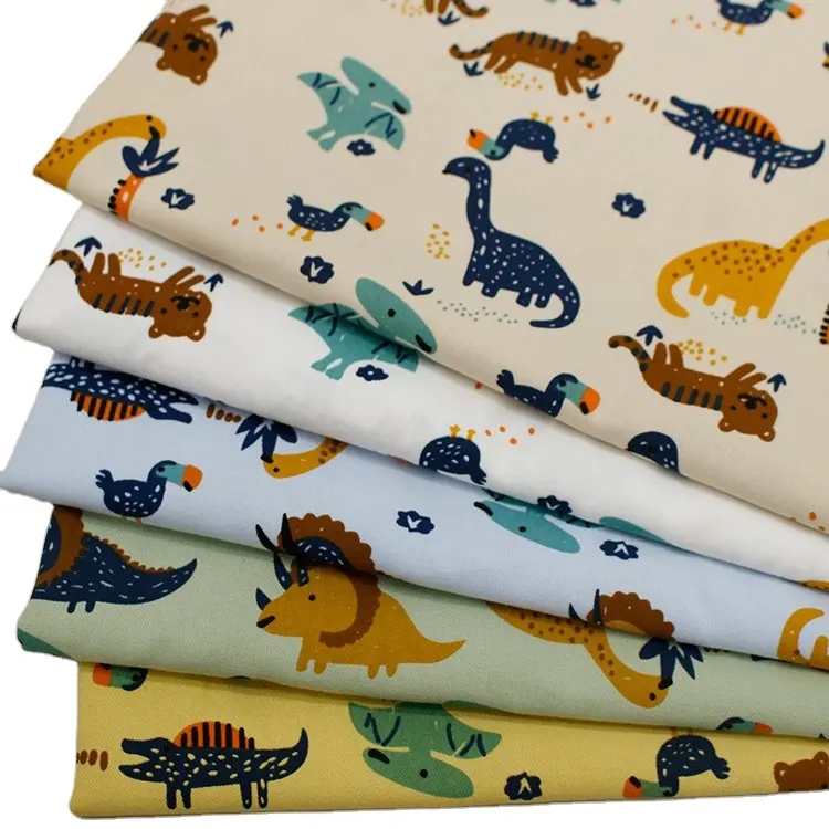 Custom animal print fabric 100% Cotton Canvas satin Poplin Woven Digital Printed Cotton Fabric