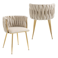 Chaise de salle à manger minimaliste italienne de luxe moderne avec dossier rembourré pour restaurant, maison, salon, fauteuil
