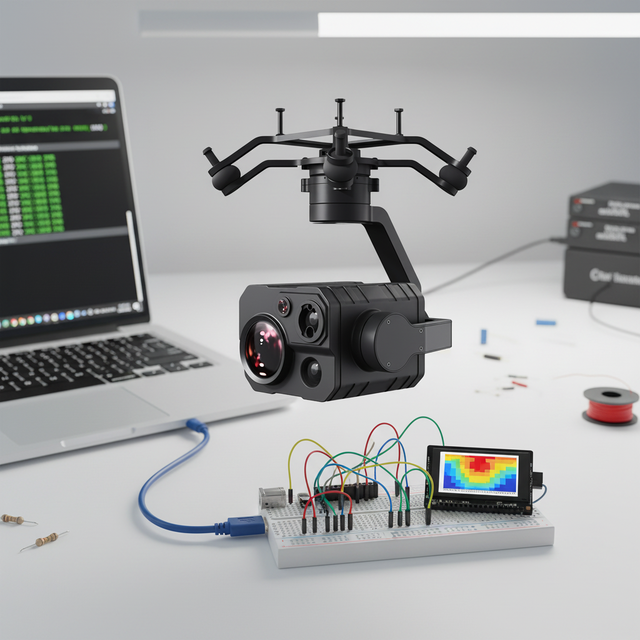 4096*2160 Thermal Camera Core with 25Hz, 20mm Lens, SPI/UART Output for DIY Drone & Robot