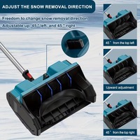 Ensemble de pelle à neige sans fil, souffleuse à neige électrique sans balais de 13 pouces, 2 batteries Li-Ion 21V pour allées