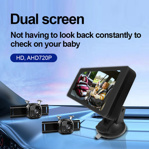 Cámara de Coche para Bebés HD de 2 Canales, Monitor de Pantalla Dividida de 6.86 Pulgadas para Asiento Trasero para Observar a Niños Pequeños e Infantes YB-686CA - Product Image 3