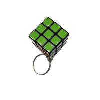 Jouets personnalisés OEM Mini Cube Magique 3x3x3 3cm Porte-clés en plastique promotionnel
