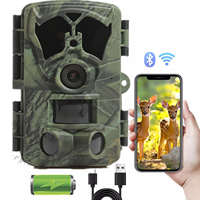 Caméra de surveillance extérieure WiFi 4K pour la faune, vision nocturne IP65, caméras de sentier