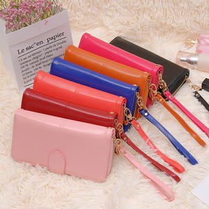 Yeni kadın yağ mumu deri cüzdan kadın cüzdanlar büyük kapasiteli tokalı fermuarlı çanta bayanlar uzun bileklik debriyaj sikke kart sahipleri - Product Image 1