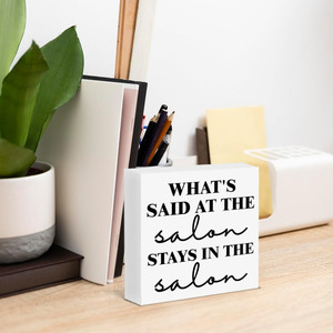 Panneau <span class=keywords><strong>de</strong></span> bureau en PVC pour salon <span class=keywords><strong>de</strong></span> coiffure, style minimaliste et humoristique, découpé, imprimé UV, cadeau pour <span class=keywords><strong>coiffeurs</strong></span> et coiffeuses, Halloween - Product Image 3