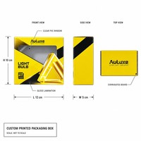 Boîte d'emballage pour ampoule personnalisée avec fenêtre transparente en PVC et pelliculage brillant