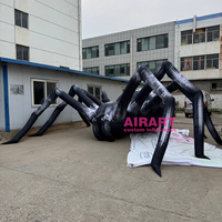 Ballon d'araignée noir gonflable, nouvelle décoration d'araignée gonflable de thème d'halloween de couleur