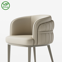 Nouvelle chaise de salle à manger de luxe italienne, cadre en acier carbone, éponge confortable, coussin doux, chaise de salle à manger moderne