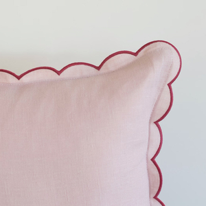 Fodera per <span class=keywords><strong>Cuscino</strong></span> in Puro Lino Tessuto <span class=keywords><strong>con</strong></span> <span class=keywords><strong>Bordo</strong></span> Smerlato Extra Lungo Personalizzabile all'Ingrosso - Product Image 5