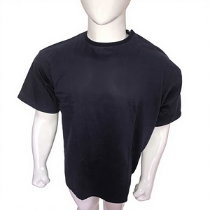 Camisetas de Jersey Lisas Casuales para Hombre, Unisex, 100% Algodón, con Abertura Lateral y en el Hombro, para Postoperatorio y Rehabilitación, Color Azul Marino - Product Image 1
