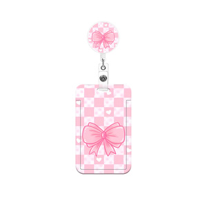 Porte-badge transfrontalier imprimé UV, avec boucle rétractable facile à tirer, cordon de transfert thermique, étiquette nominative, badge d'employé anti-perte - Product Image 5