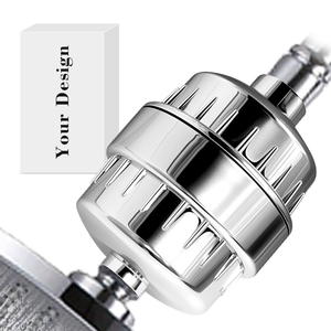 Filtre à eau de douche en acier inoxydable, charbon actif, 1 étape, manuel, élimination du chlore, installation facile, usage domestique - Product Image 1